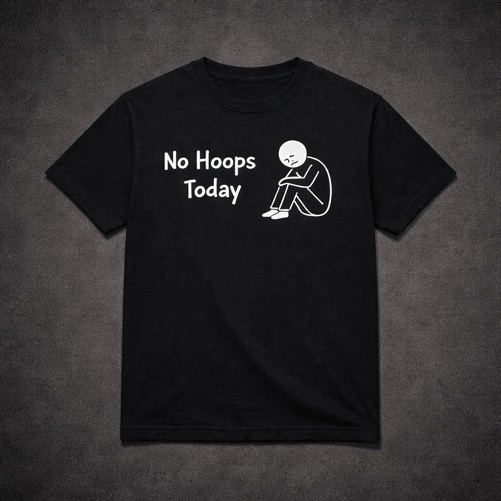 "No Hoops Today" Graphic Tee